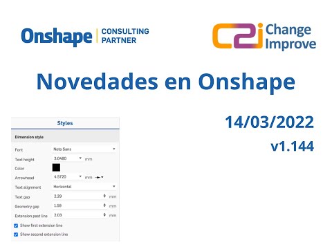 Novedades en Onshape v1 144 - 14 de marzo de 2022