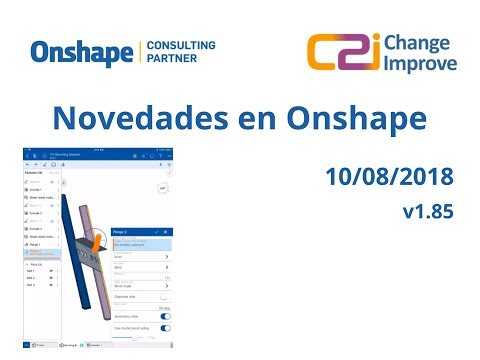 Novedades en Onshape v1.85 - 7 de Septiembre de 2018