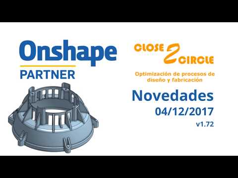 Novedades en Onshape v1.72 - 4 de Diciembre de 2017