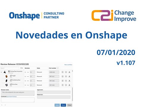 Novedades en Onshape v1.107 - 7 de Enero de 2020