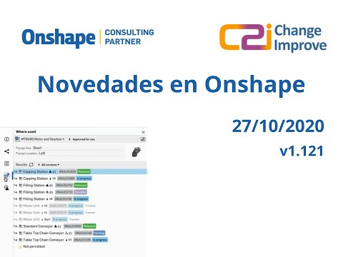 Novedades en Onshape v1.121 - 27 de octubre de 2020